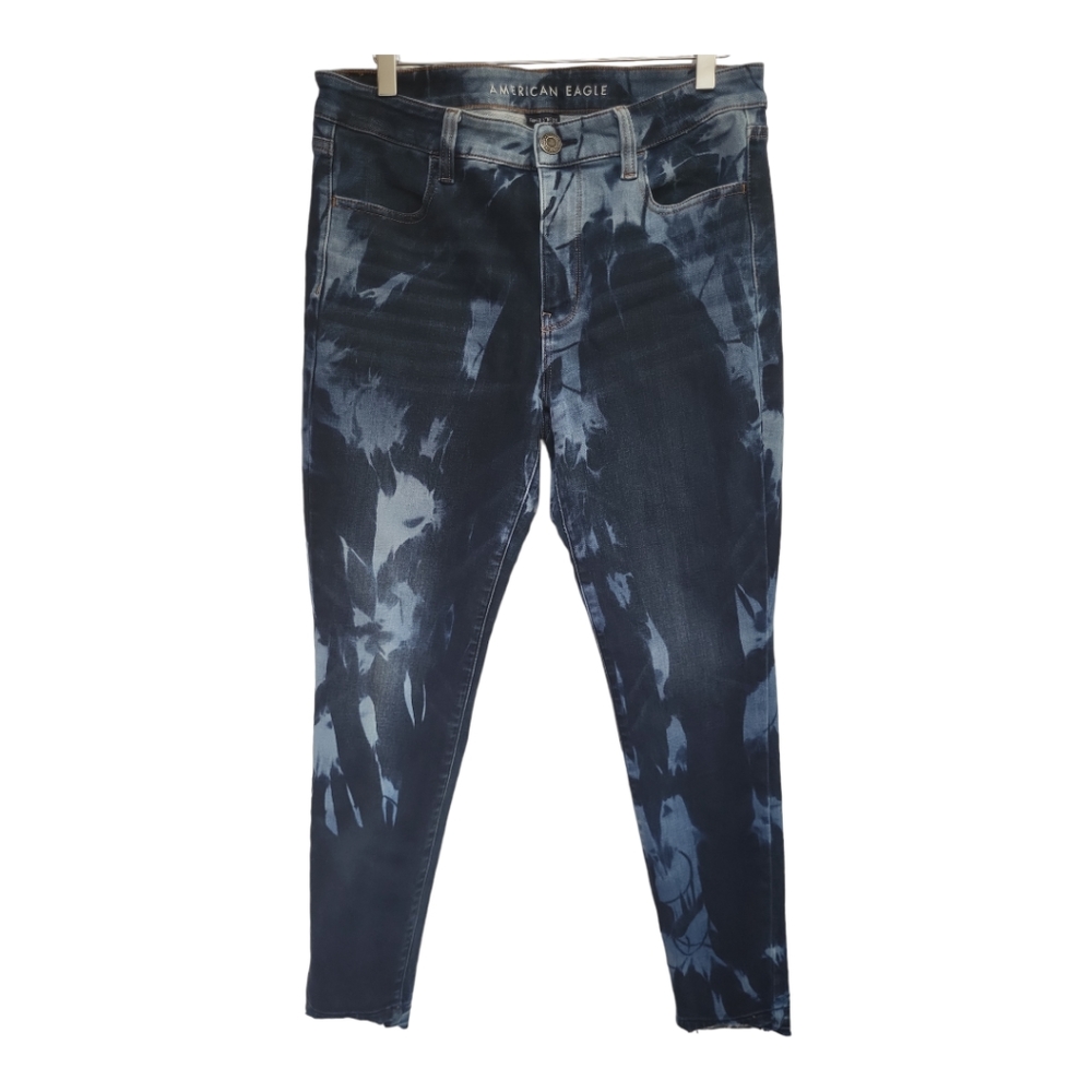 American Eagle Outfitters AEO Hi Rise Jegging Resist Bleached